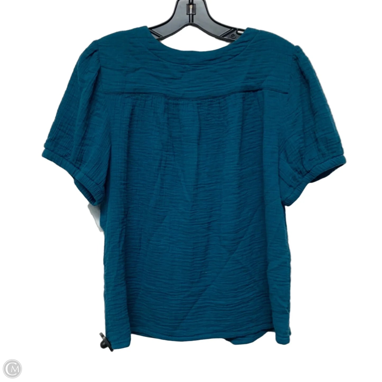 Top Short Sleeve By Carve Designs In Blue, Size: L