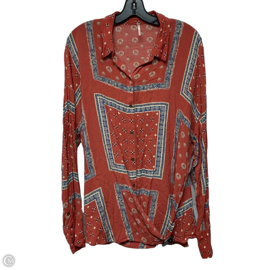 Top Long Sleeve By Free People In Red, Size: L