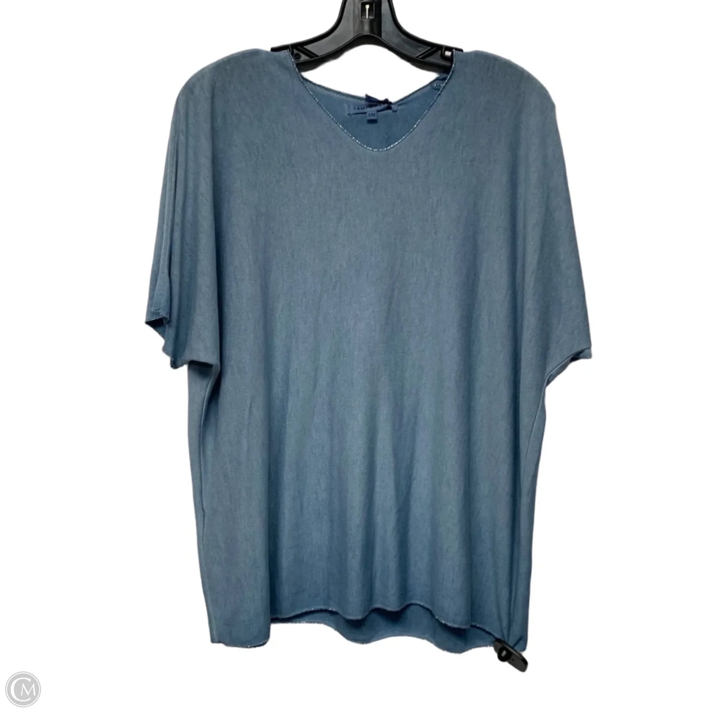 Top Short Sleeve By Tempo Paris In Blue, Size: S