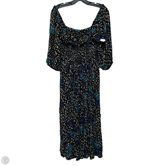 Dress Casual Maxi By Free People In Black & Blue, Size: Xs