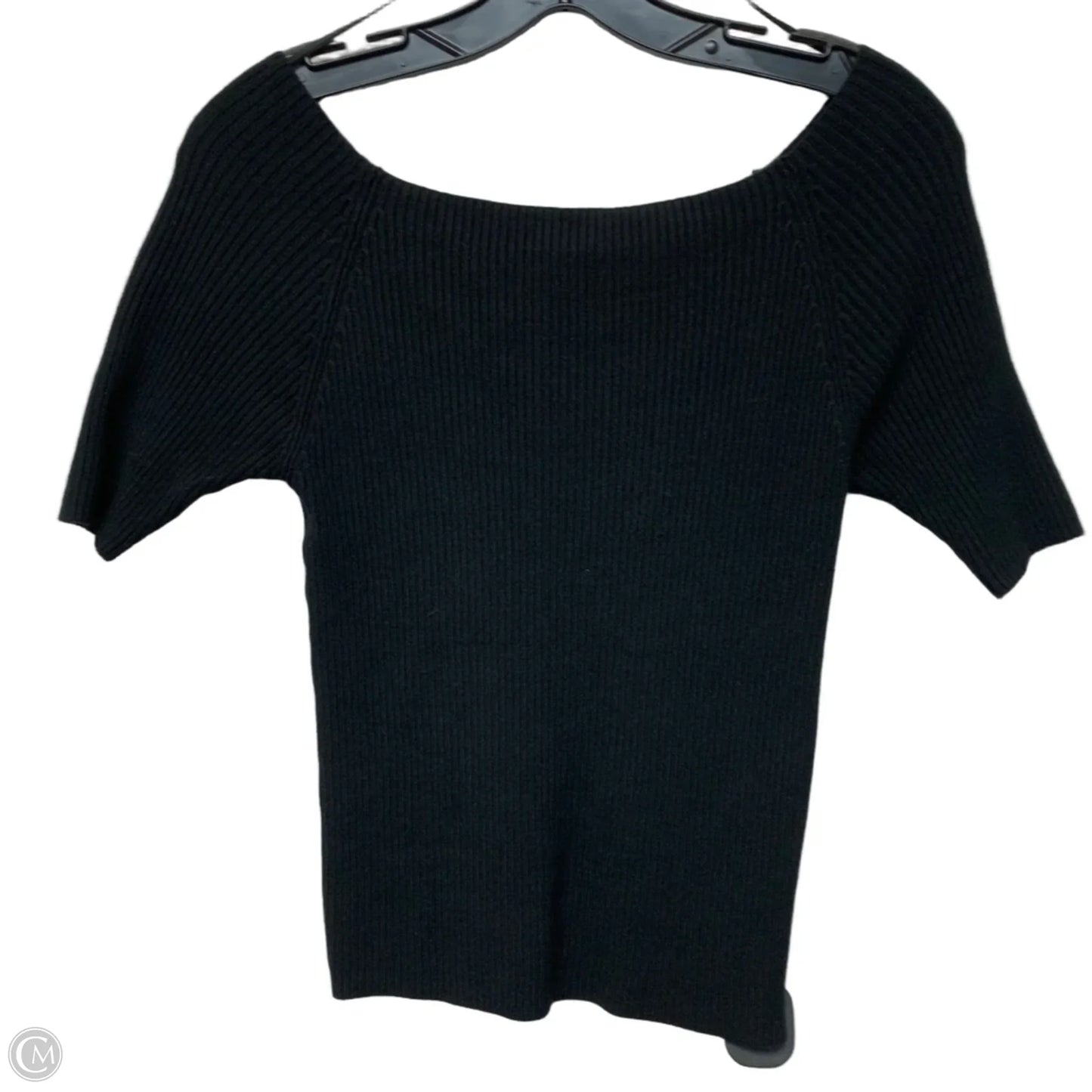 Top Short Sleeve By Anthropologie In Black, Size: S