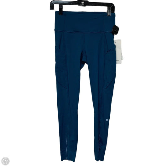 Athletic Leggings By Lululemon In Blue, Size: S