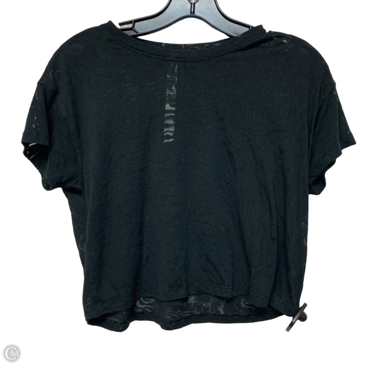 Top Short Sleeve By Lululemon In Black, Size: S