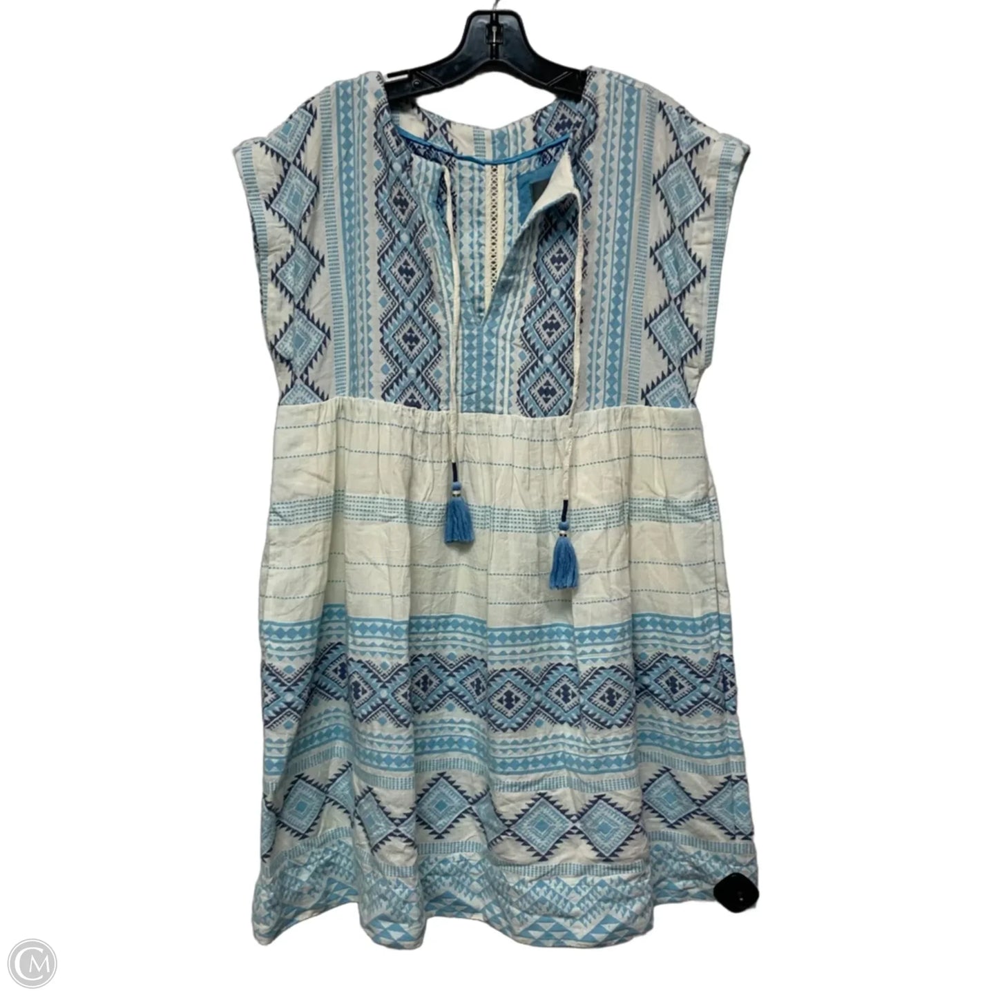 Dress Casual Short By Anthropologie In Blue & White, Size: S