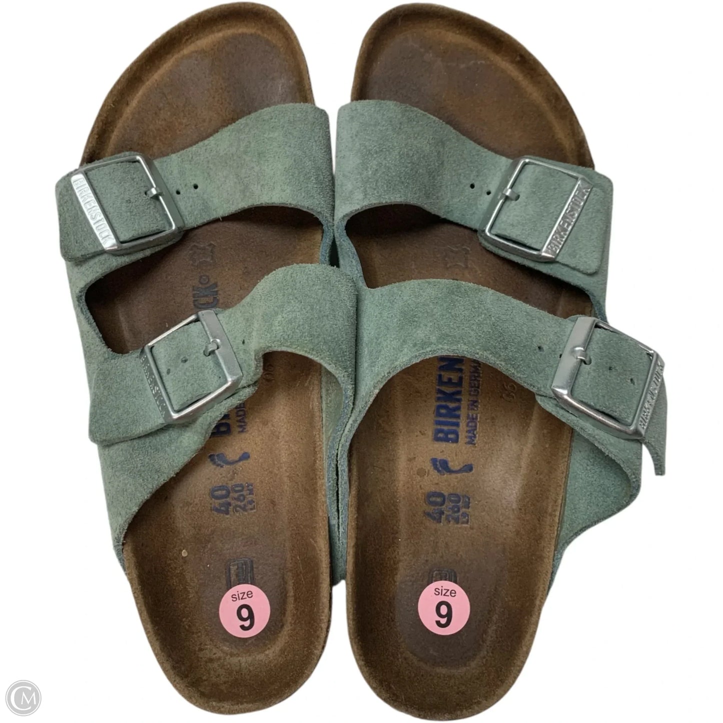 Sandals Flats By Birkenstock In Green, Size: 9