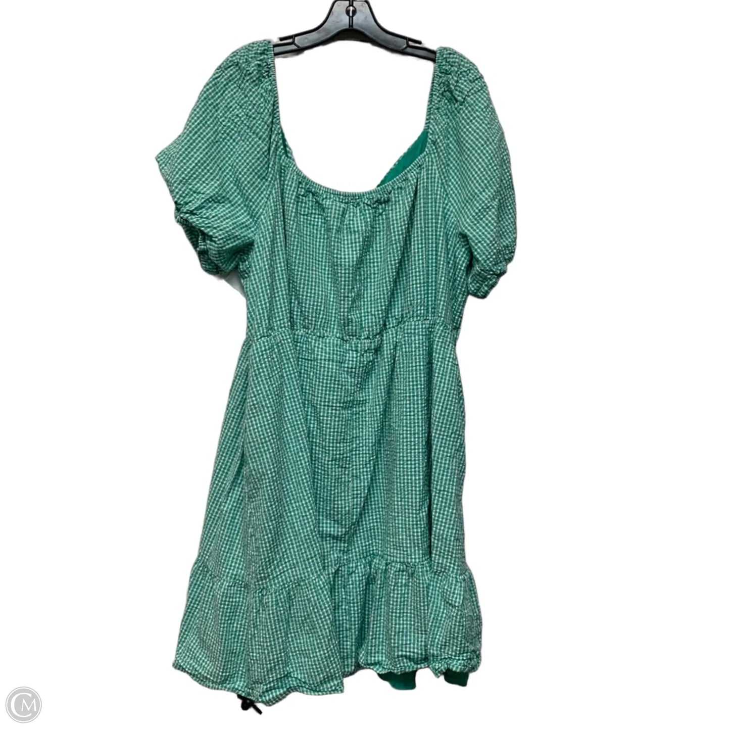 Dress Casual Short By Draper James Rsvp In Green & White, Size: 3x