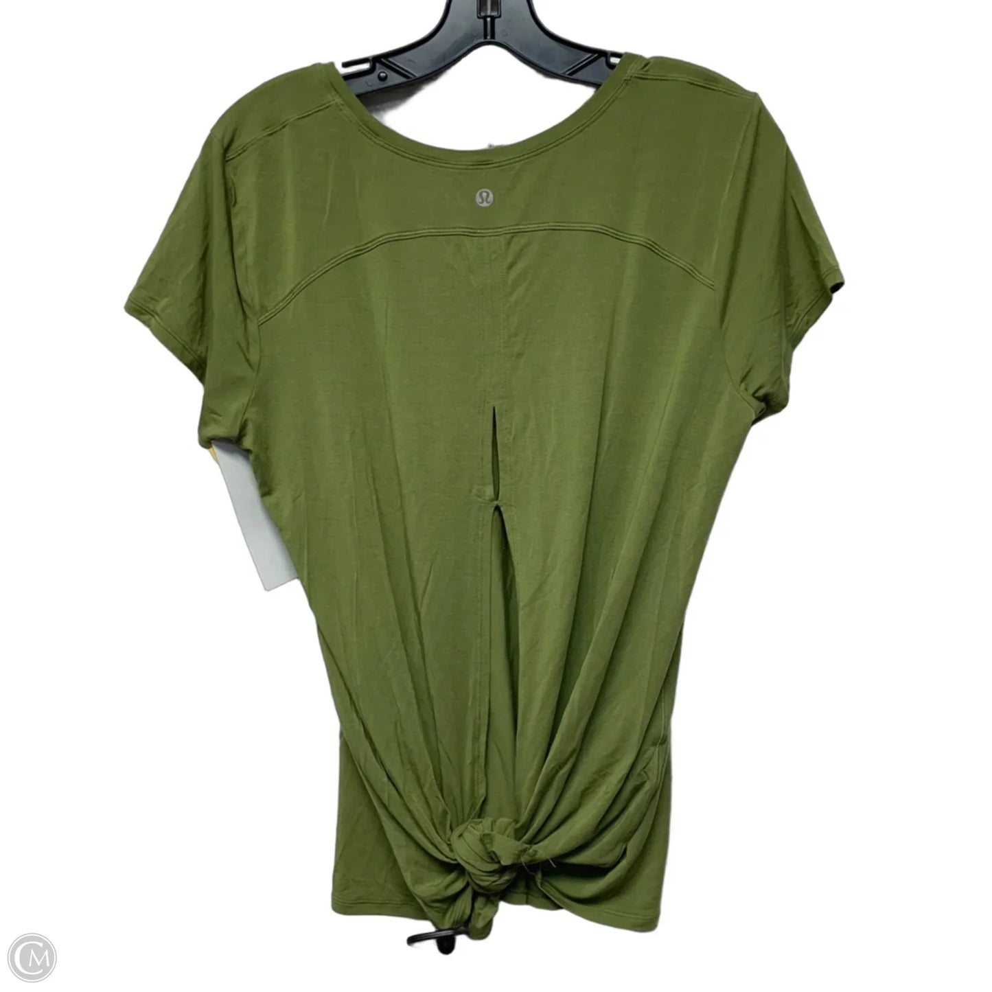 Athletic Top Short Sleeve By Lululemon In Green, Size: M