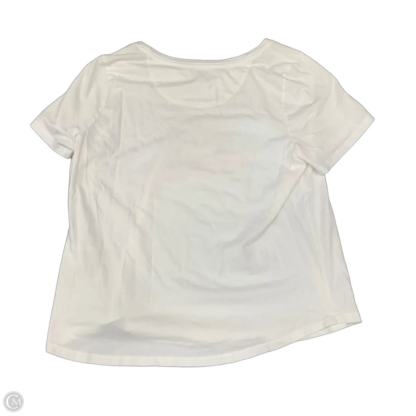 Top Short Sleeve By Anthropologie In White, Size: L