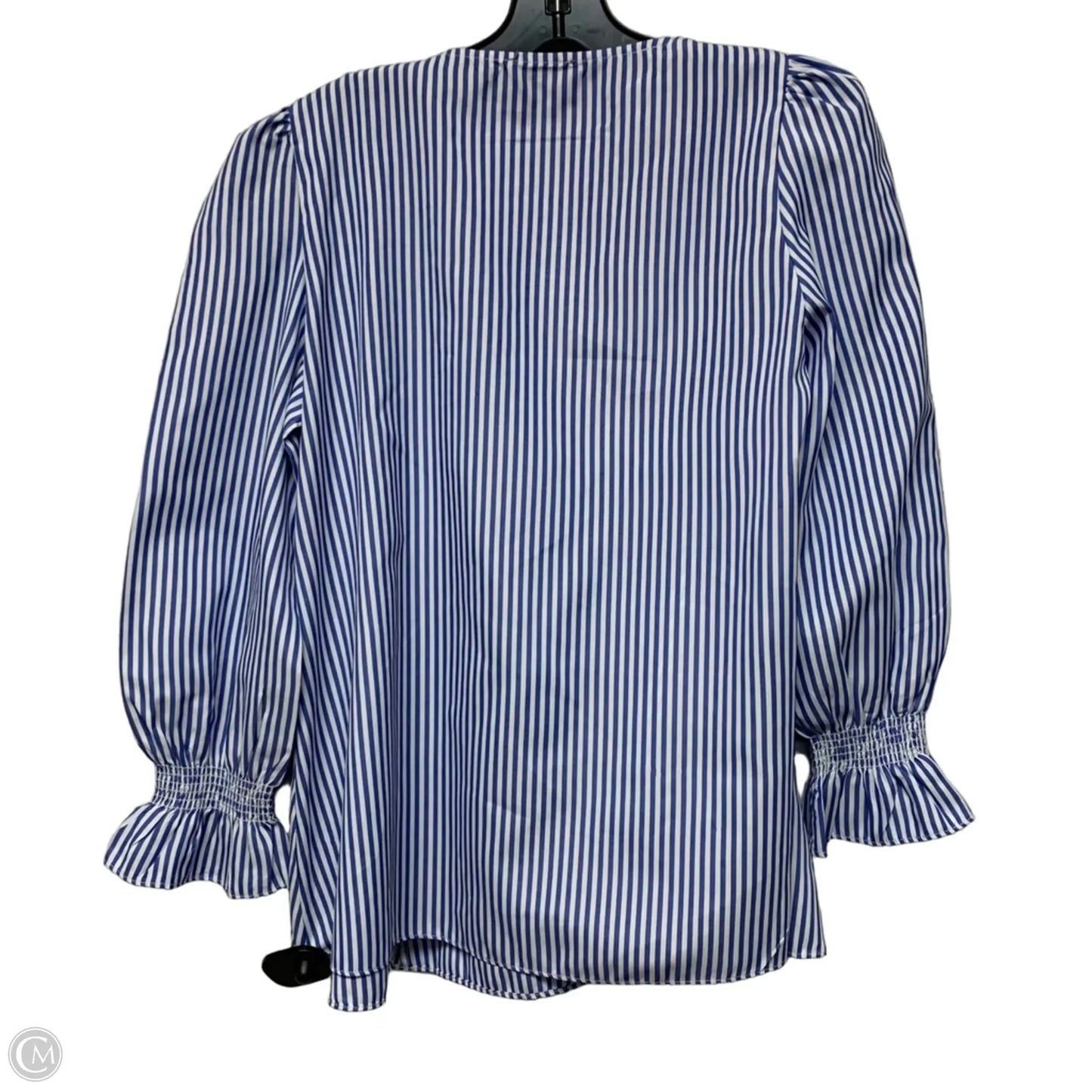 Blouse Designer By Tuckernuck In Blue & White, Size: S