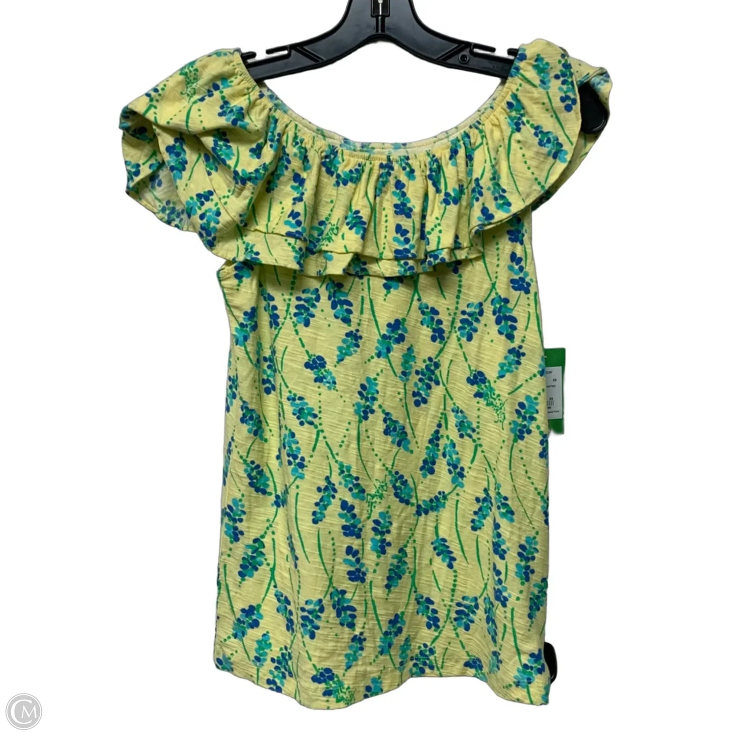 Top Sleeveless Designer By Lilly Pulitzer In Yellow, Size: Xs