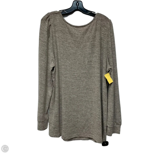 Top Long Sleeve In Brown, Size: Xxl
