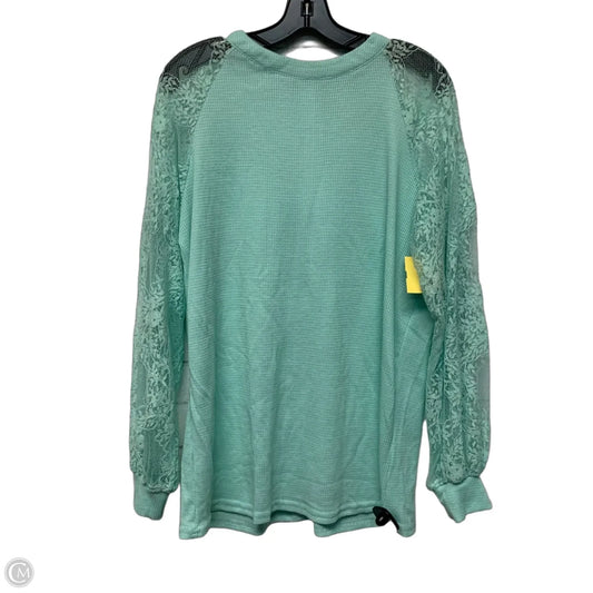 Top Long Sleeve By Miholl In Aqua, Size: Xl