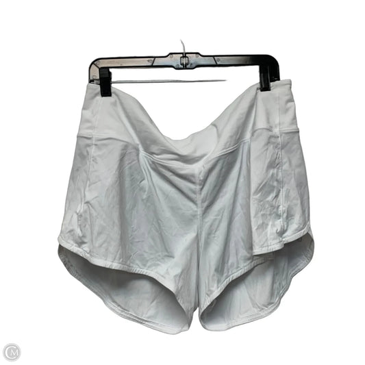 Athletic Shorts By Lululemon In White, Size: L
