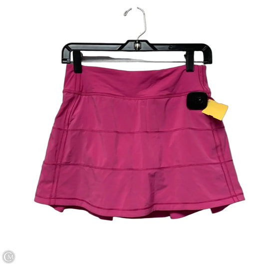 Athletic Skort By Lululemon In Pink, Size: 4