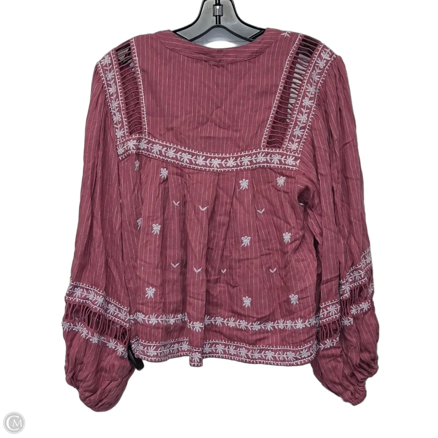 Top Long Sleeve By Free People In Pink, Size: Sp