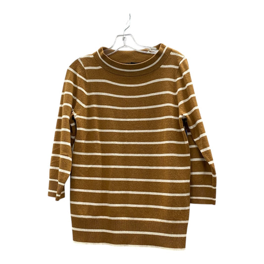 Sweater Cashmere By J. Crew In Brown & Cream, Size:M