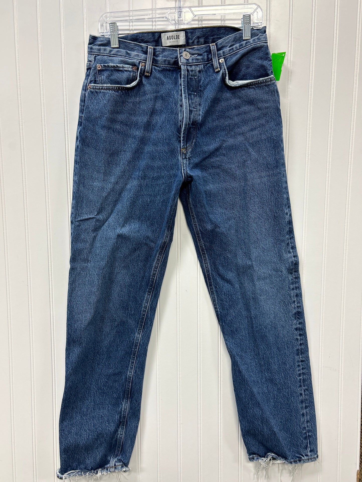Jeans Straight By Agolde In Blue Denim, Size:6