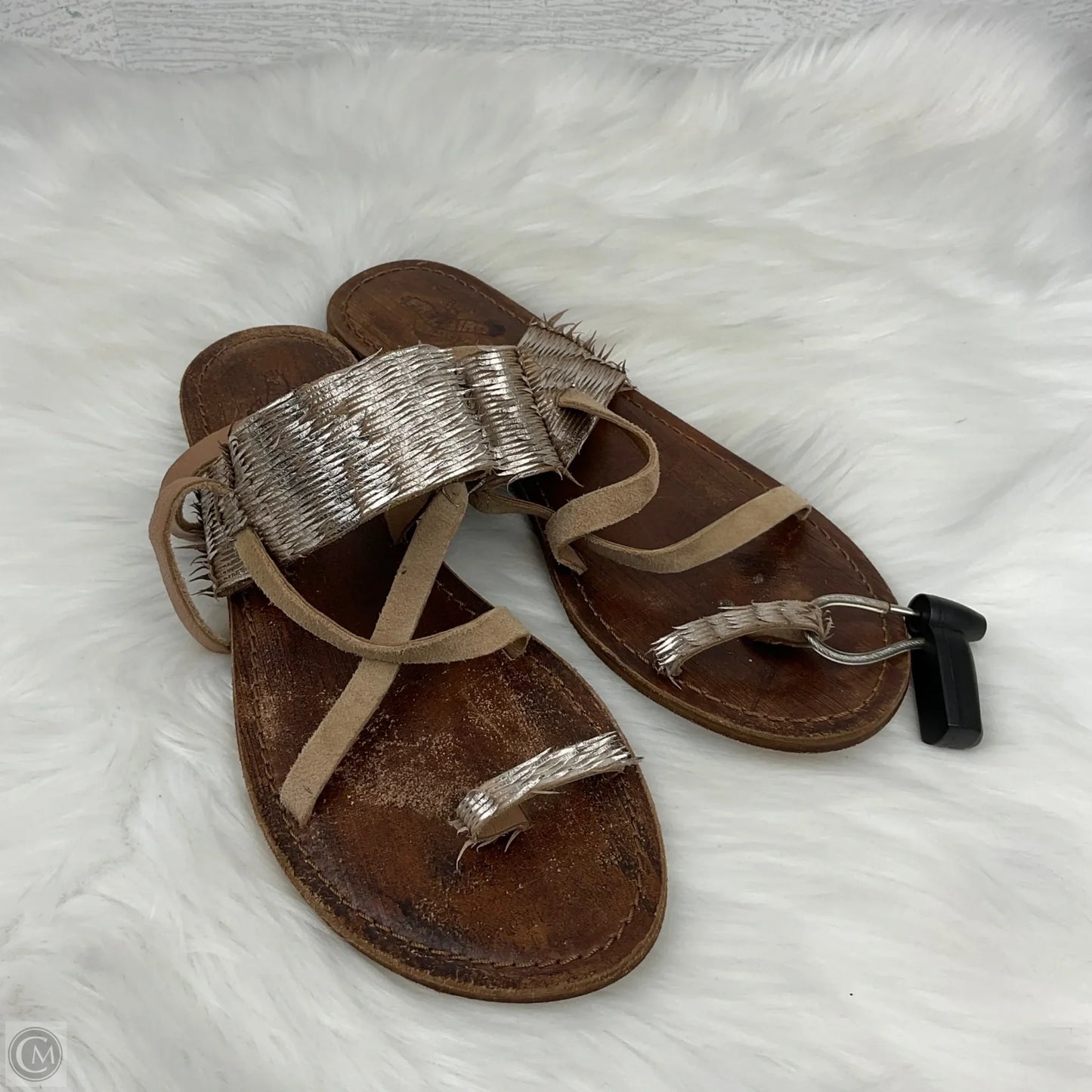 Sandals Flats By Freebird In Gold, Size: 10