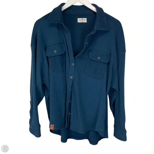 Top Long Sleeve By Simply Southern In Blue, Size: S