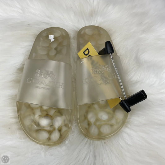 Sandals Designer By Coach In Clear, Size: 7