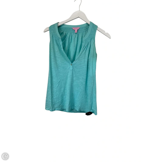 Top Sleeveless Designer By Lilly Pulitzer In Blue, Size: Xs