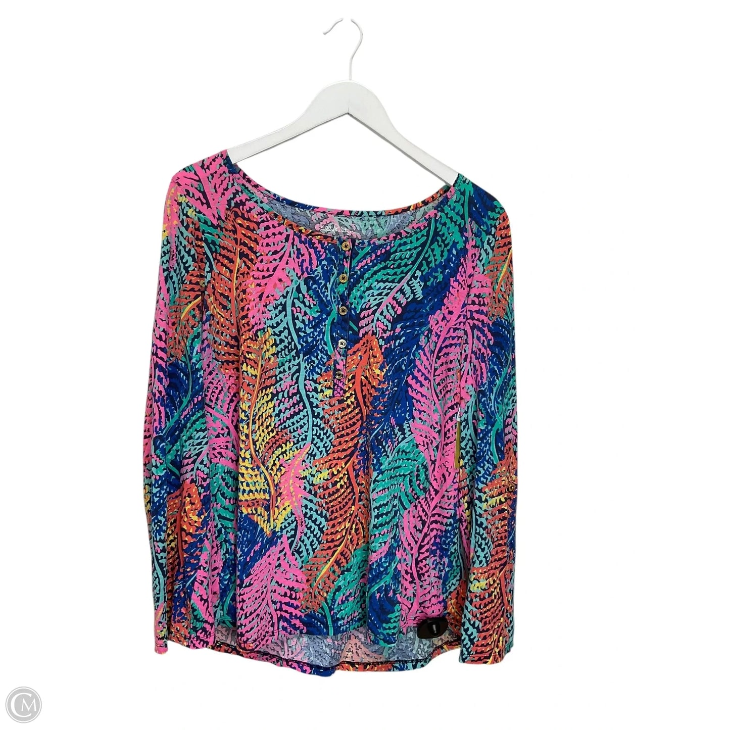 Top Long Sleeve Designer By Lilly Pulitzer In Multi-colored, Size: L