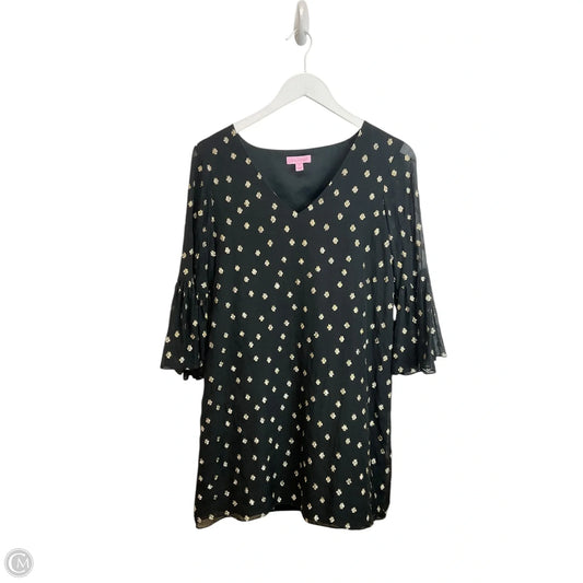 Dress Designer By Lilly Pulitzer In Black & Gold, Size: 4