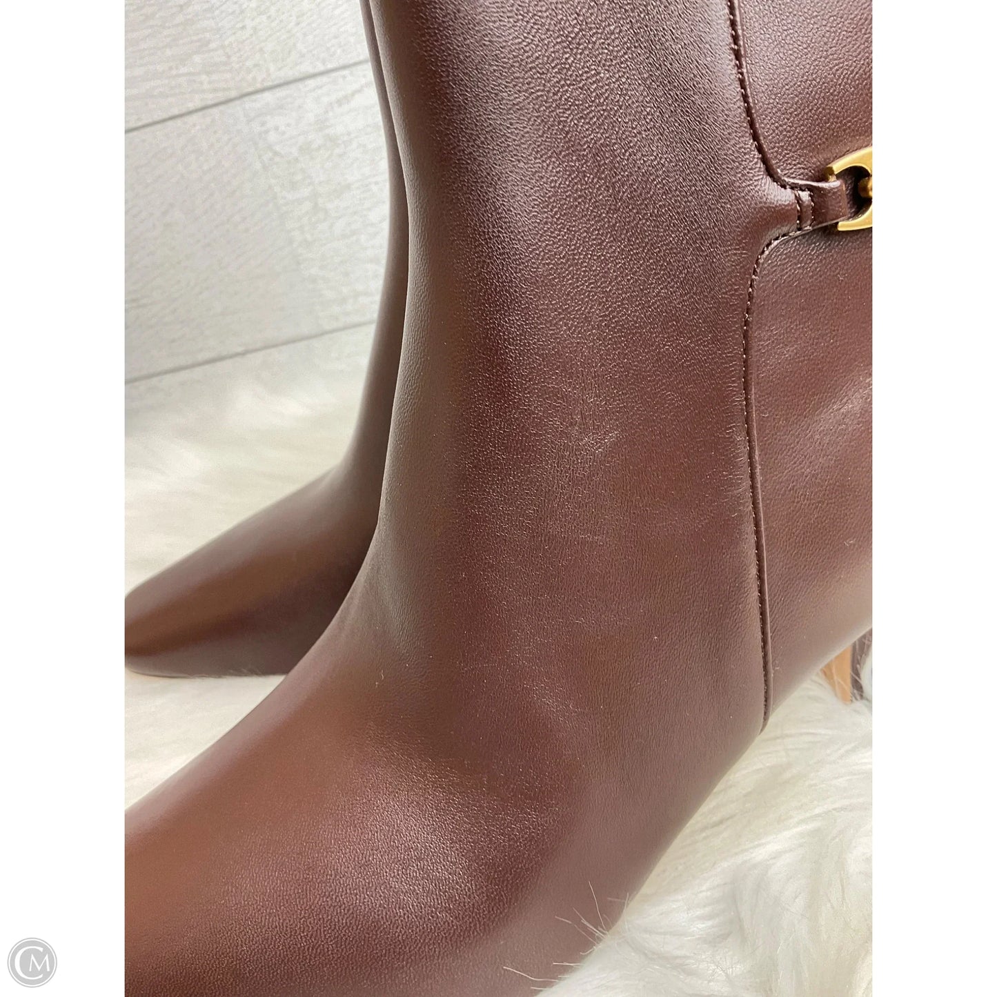 Boots Designer By Coach In Brown, Size: 7.5