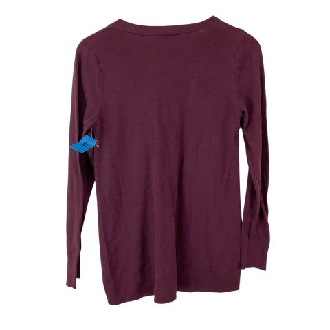 Top Long Sleeve Basic By Loft In Purple, Size: S