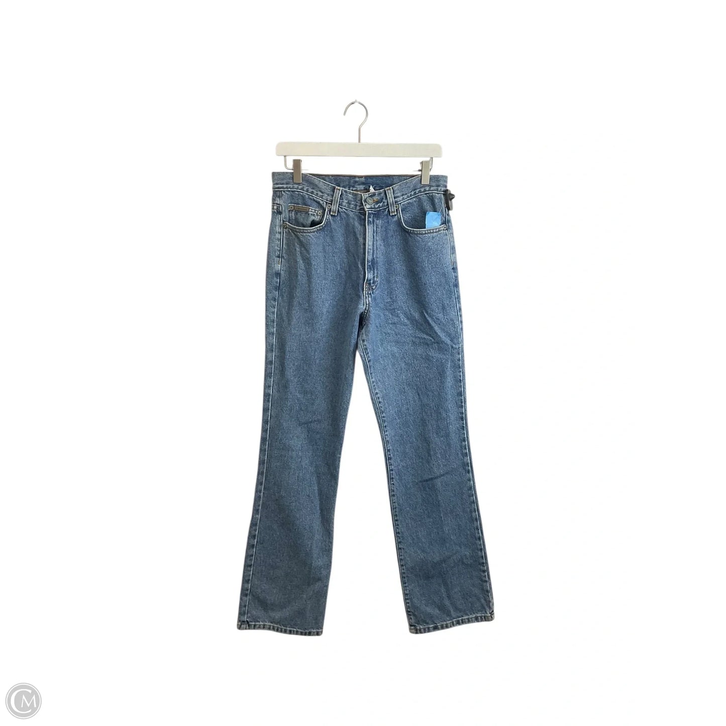 Jeans Straight By Calvin Klein In Blue Denim, Size: 10