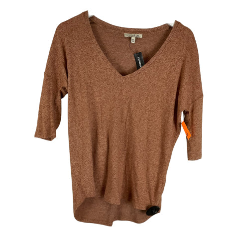 Top Short Sleeve By Express In Brown, Size: Xs