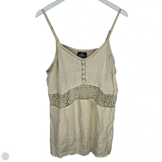Top Sleeveless By Angie In Cream, Size: Xxl