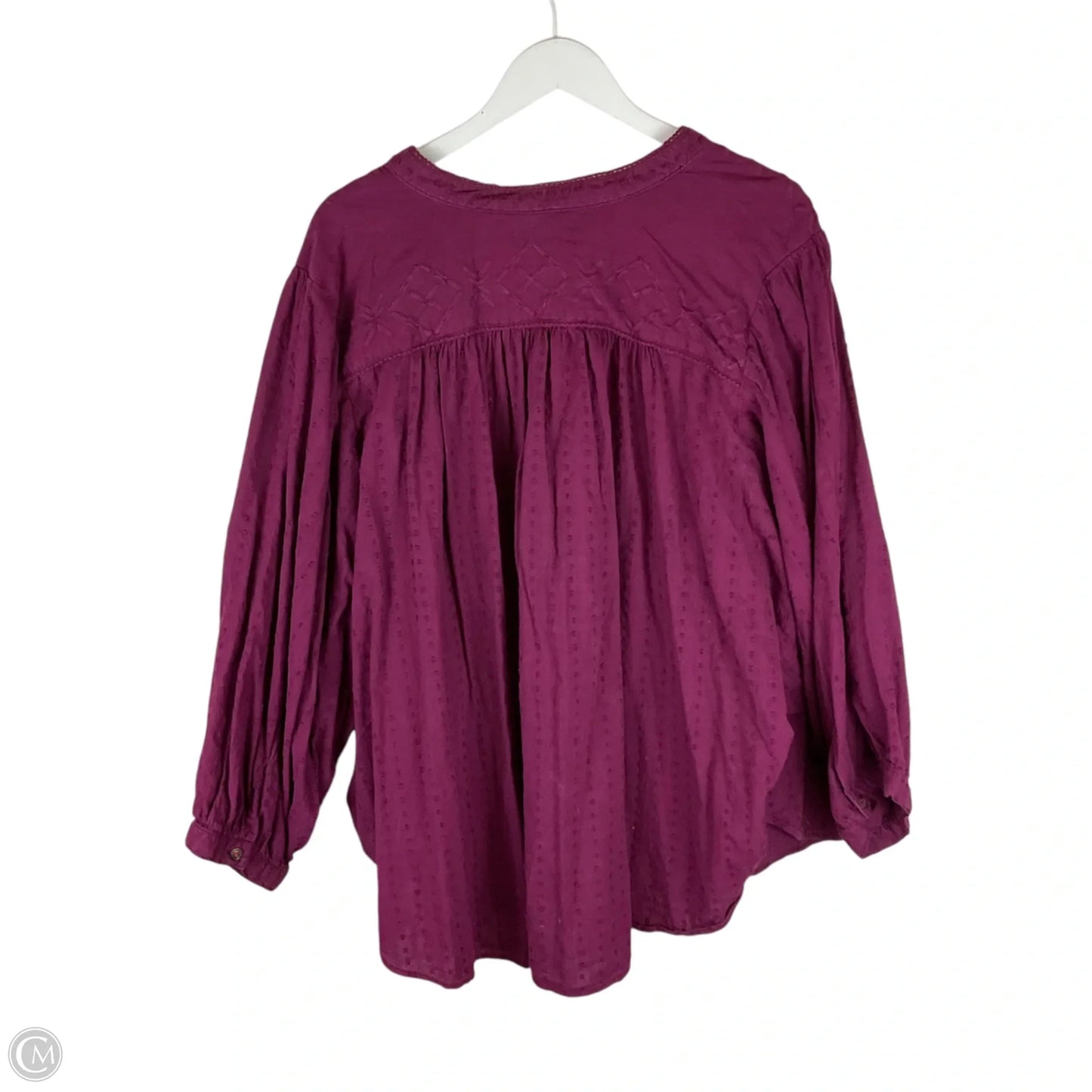 Top Long Sleeve By Anthropologie In Purple, Size: 3x