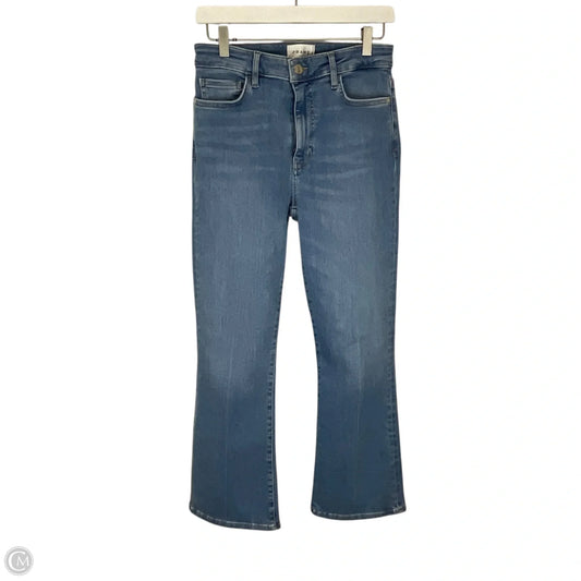 Jeans Flared By Frame In Blue Denim, Size: 6
