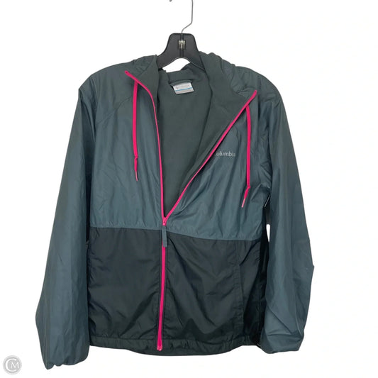 Jacket Windbreaker By Columbia In Grey, Size: S
