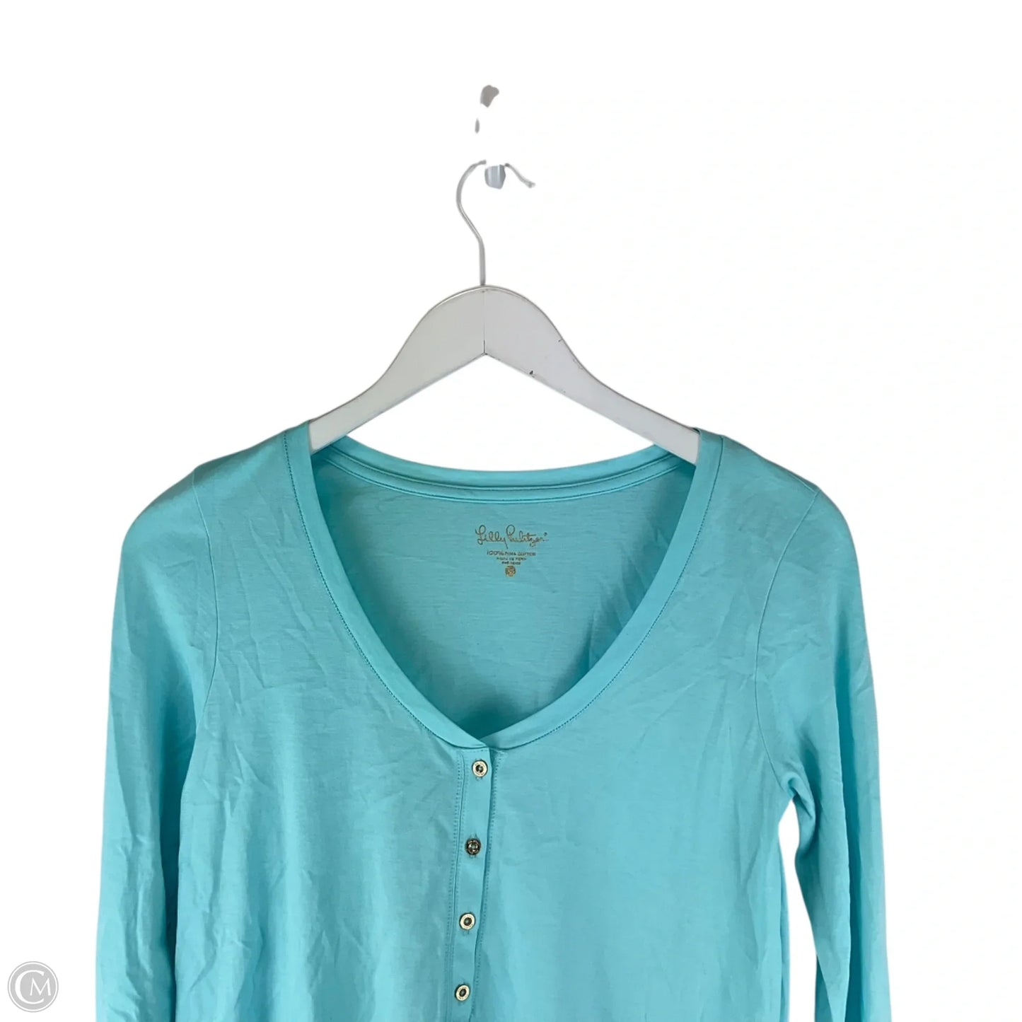 Top Long Sleeve Designer By Lilly Pulitzer In Blue, Size: Xs