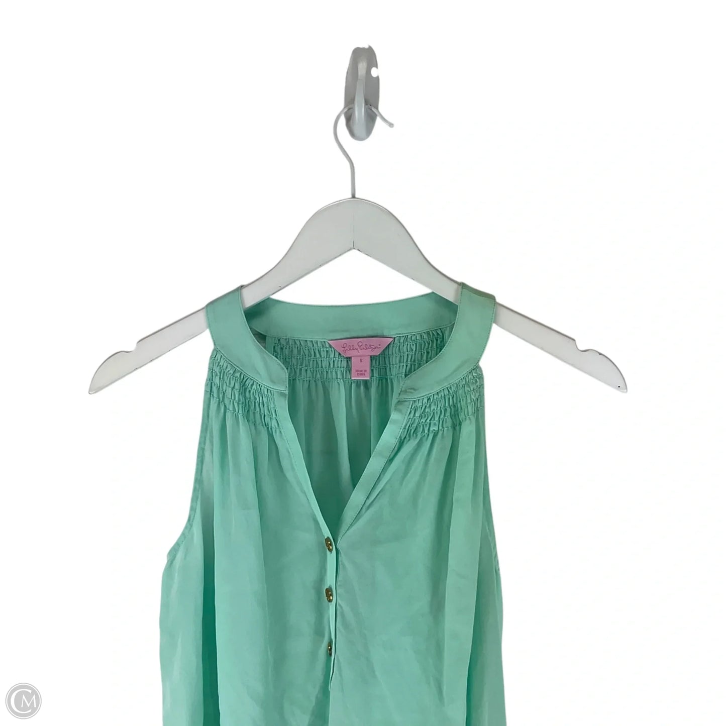 Top Sleeveless Designer By Lilly Pulitzer In Green, Size: S