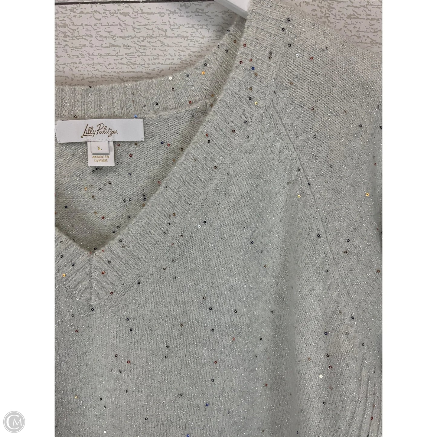 Sweater Designer By Lilly Pulitzer In Grey, Size: L