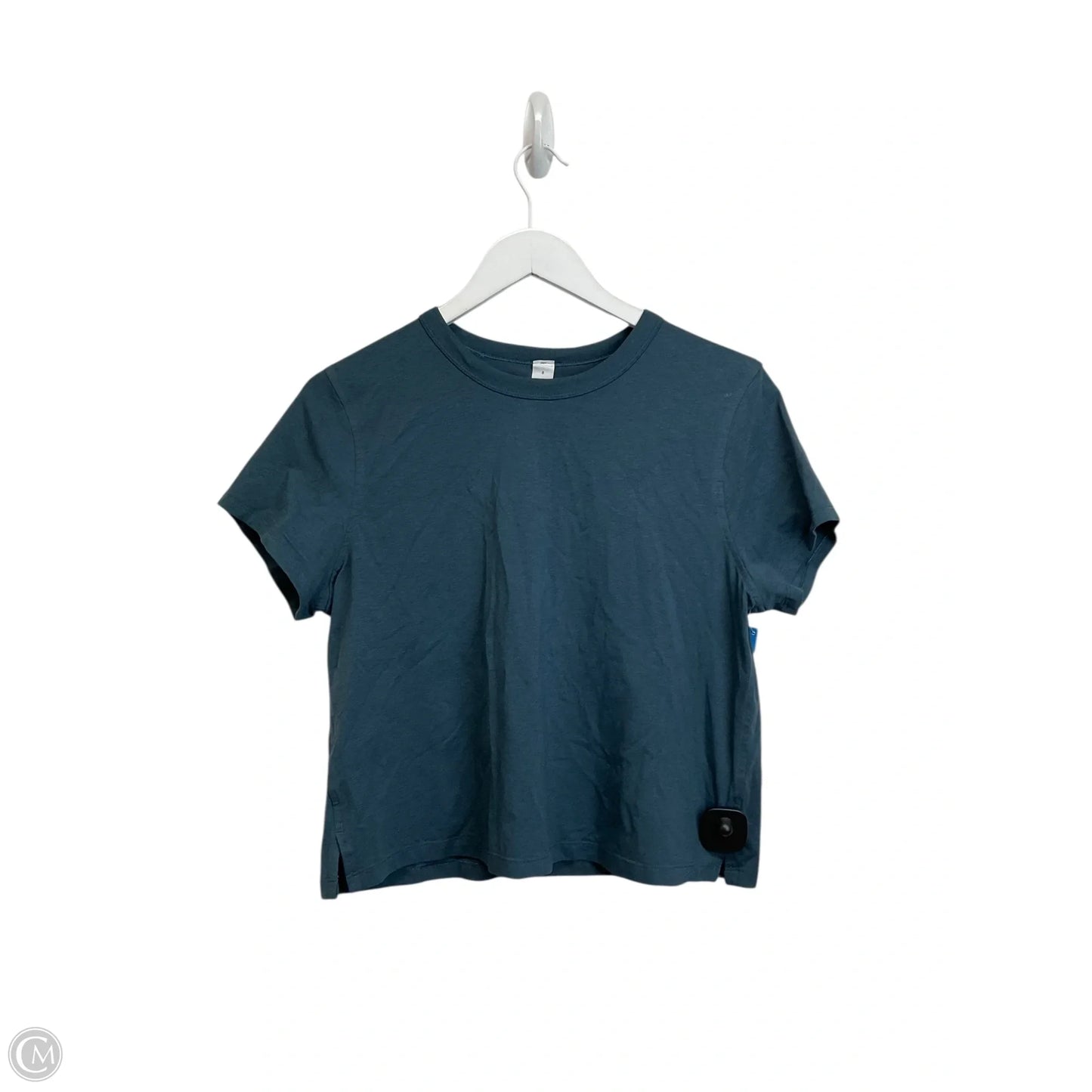 Athletic Top Short Sleeve By Lululemon In Navy, Size: M