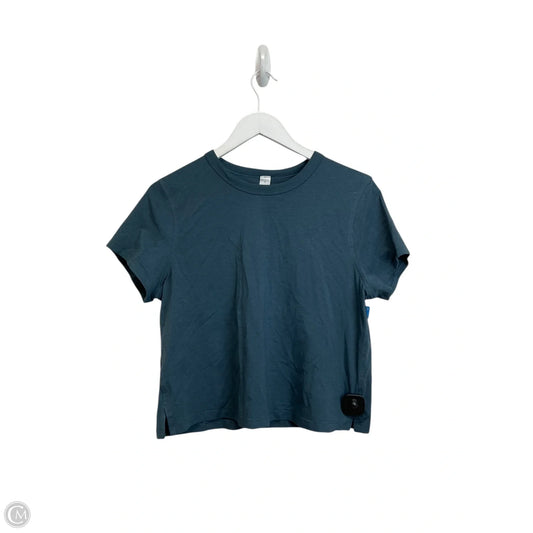 Athletic Top Short Sleeve By Lululemon In Navy, Size: M