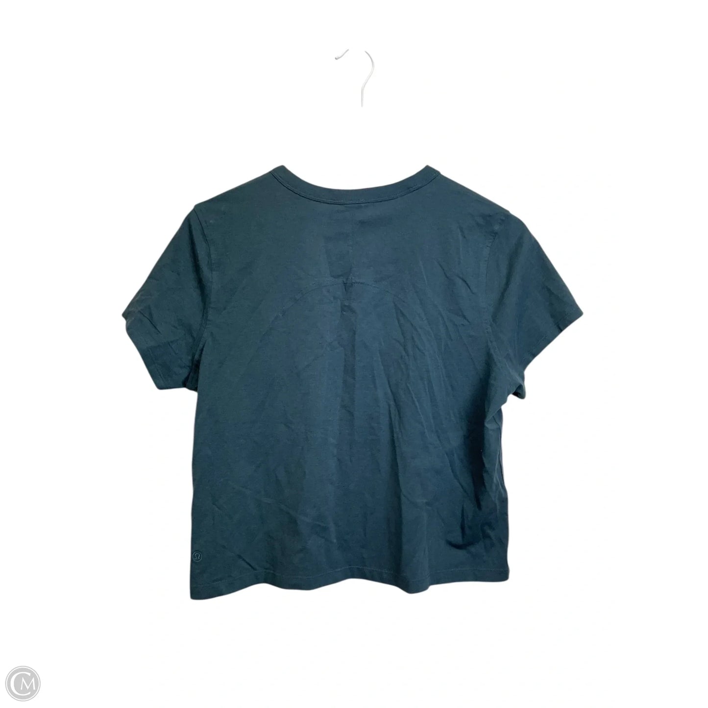 Athletic Top Short Sleeve By Lululemon In Navy, Size: M