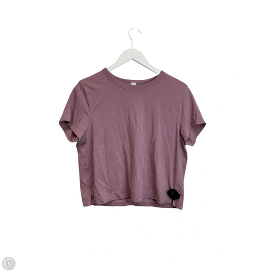 Athletic Top Short Sleeve By Lululemon In Purple, Size: M