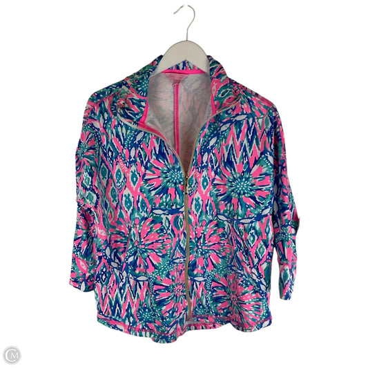 Jacket Designer By Lilly Pulitzer In Blue & Pink, Size: Xxs