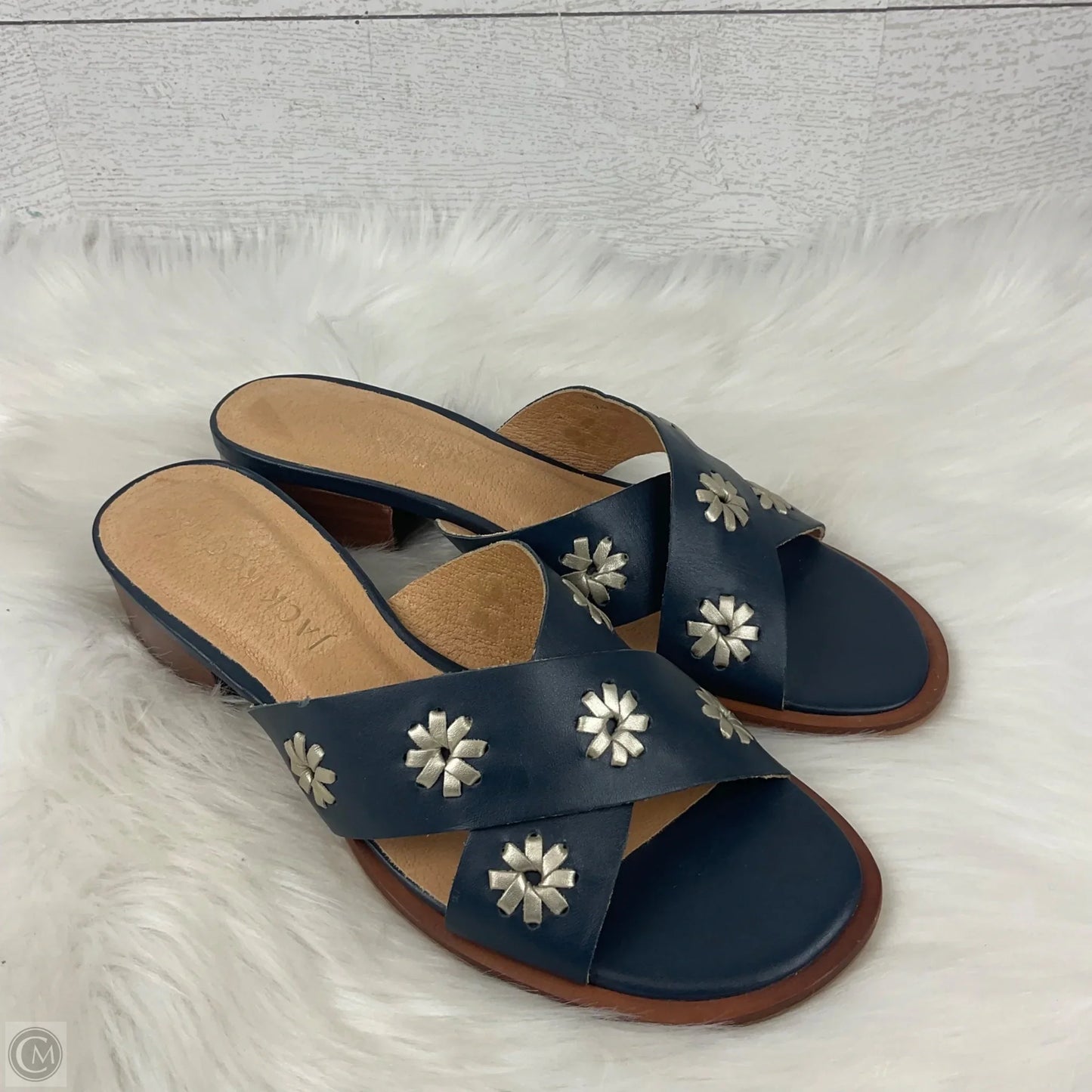 Shoes Heels Block By Jack Rogers In Blue, Size: 7.5