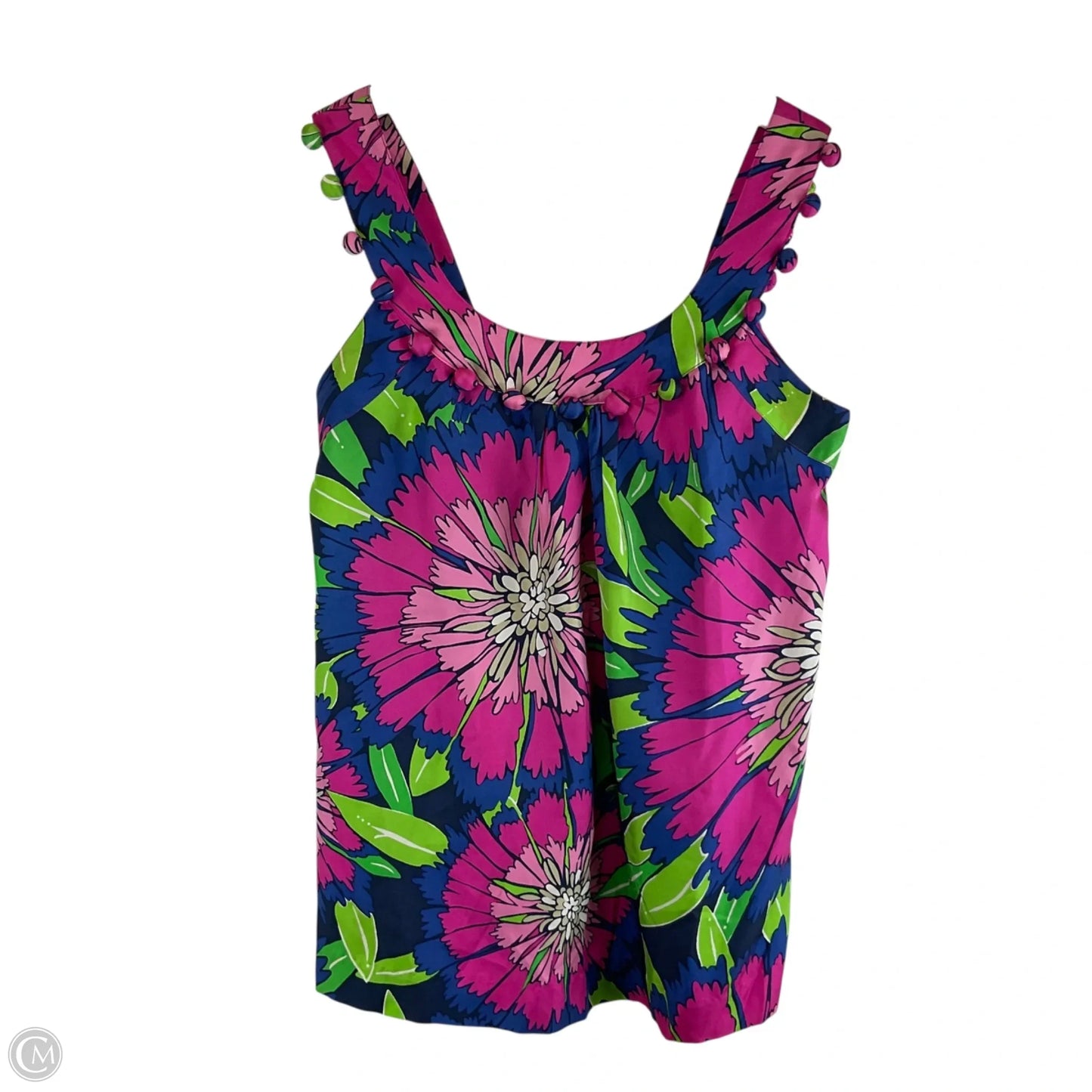 Top Sleeveless Designer By Lilly Pulitzer In Floral Print, Size: 4