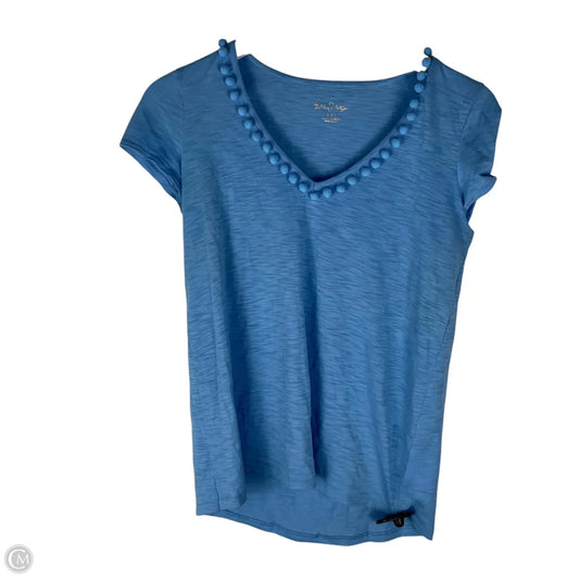 Top Short Sleeve Designer By Lilly Pulitzer In Blue, Size: Xxs