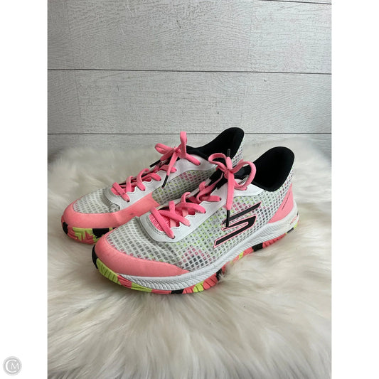 Shoes Athletic By Skechers In Pink & White, Size: 8