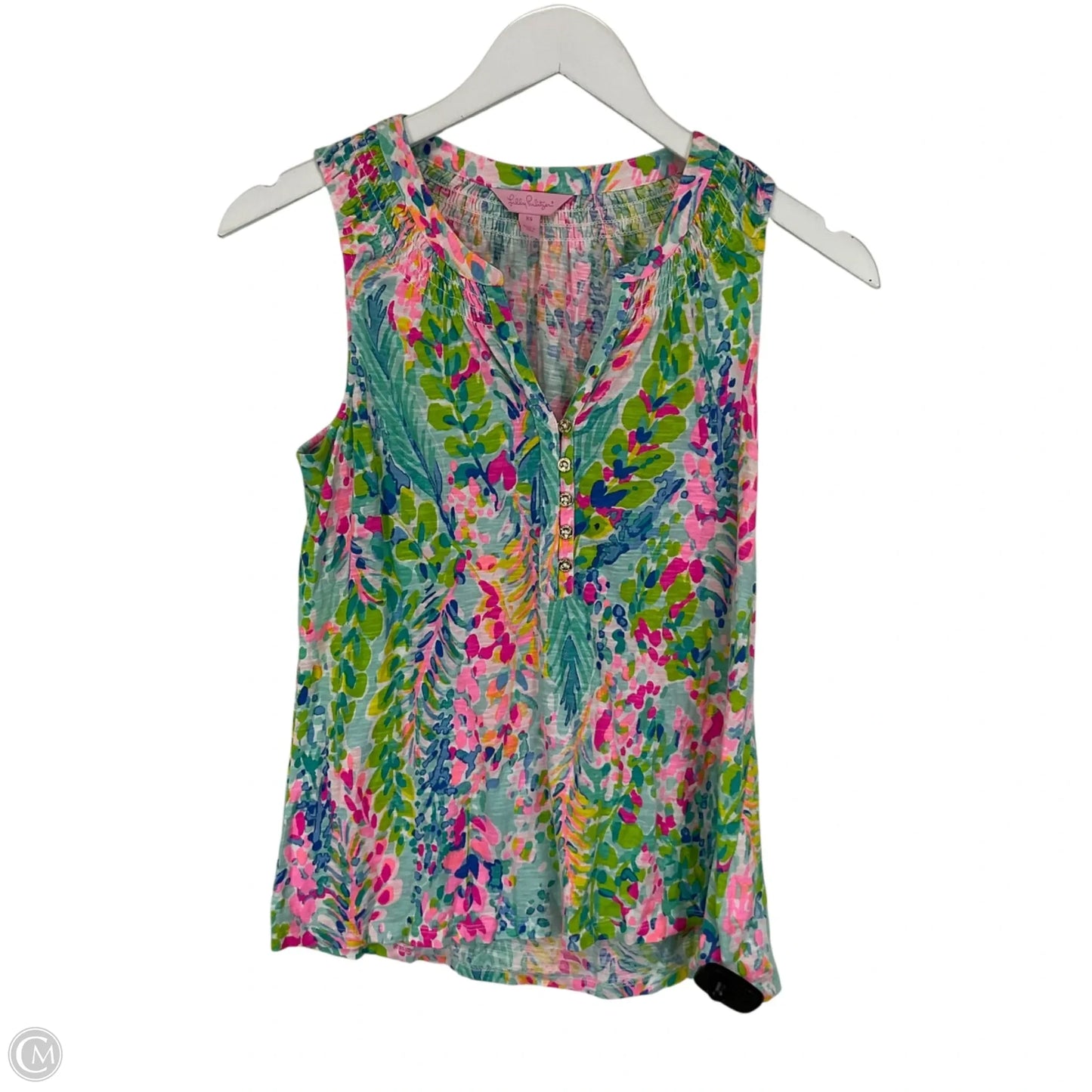 Top Sleeveless Designer By Lilly Pulitzer In Blue, Size: Xs