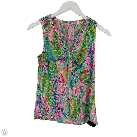 Top Sleeveless Designer By Lilly Pulitzer In Blue, Size: Xs