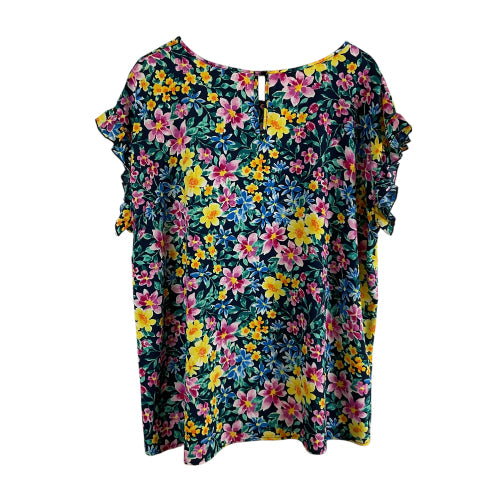 Top Short Sleeve By First Love In Multi-colored, Size: 3x